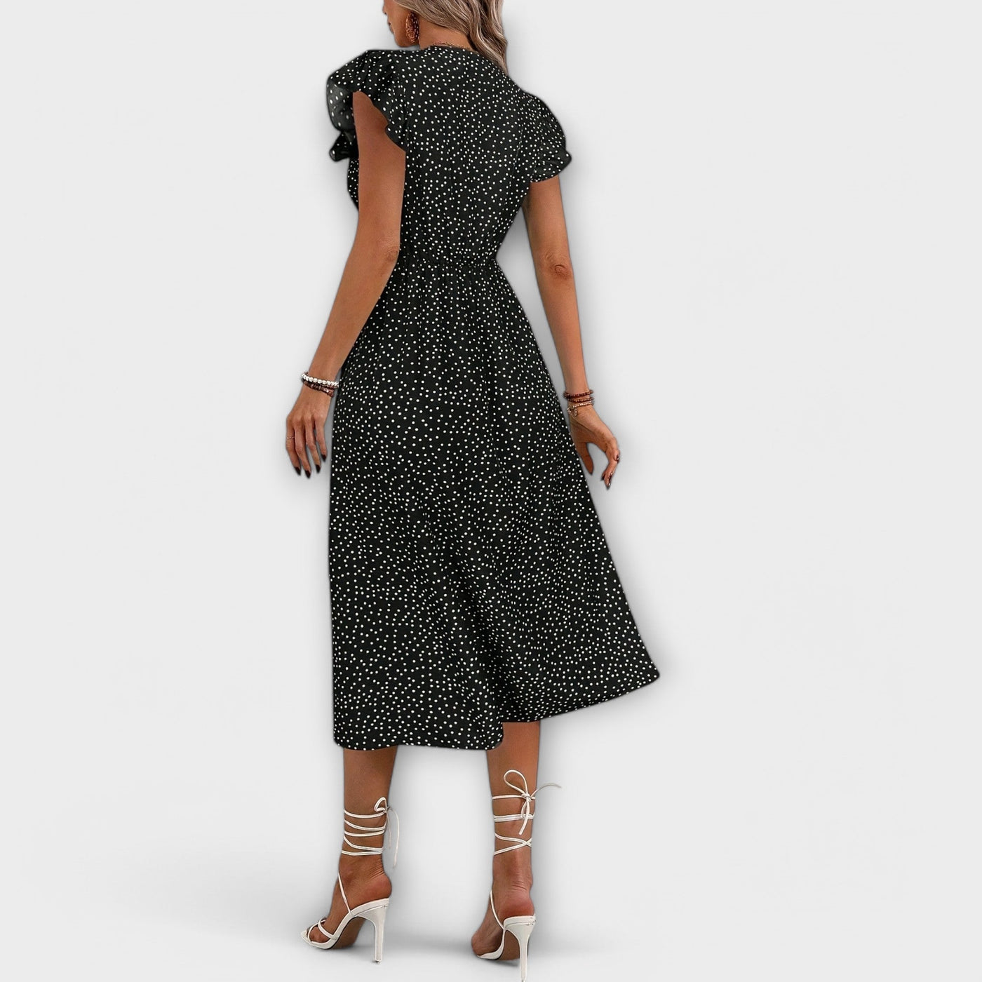Chic Polka Dot Midi Dress
