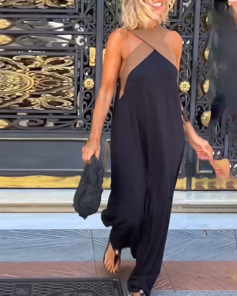 Nicole - Stylish Crossover Neckline Dress