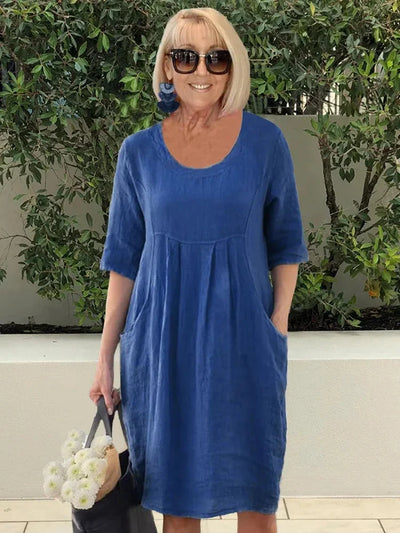 Renée | Midi Dress Tunic with Pockets