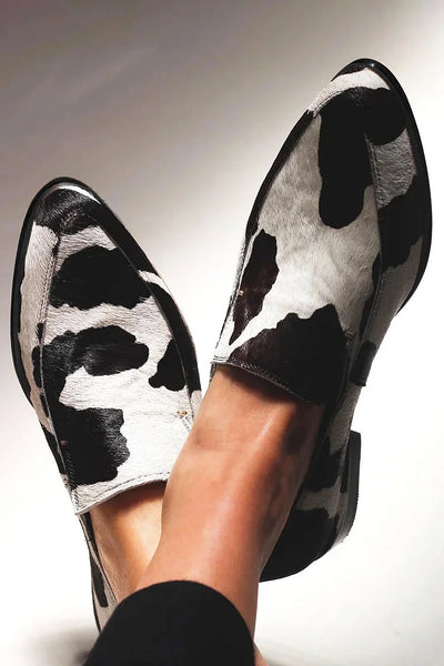 Ella & James | COW PRINT LOAFERS