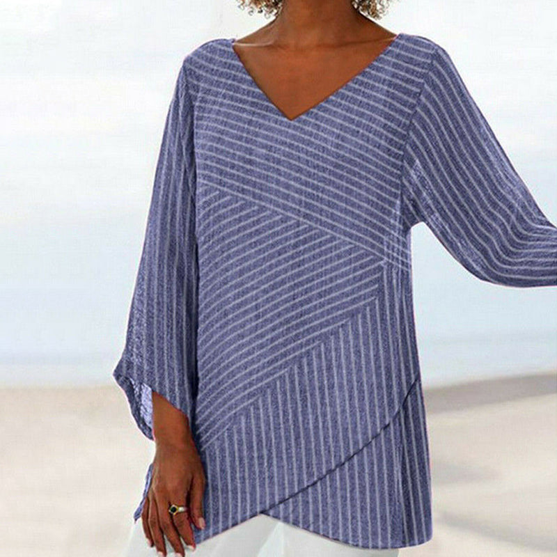 Penelope - Draped Stripe Top