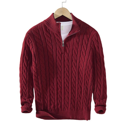 Jordan | Cable Knit Sweater with Zipper