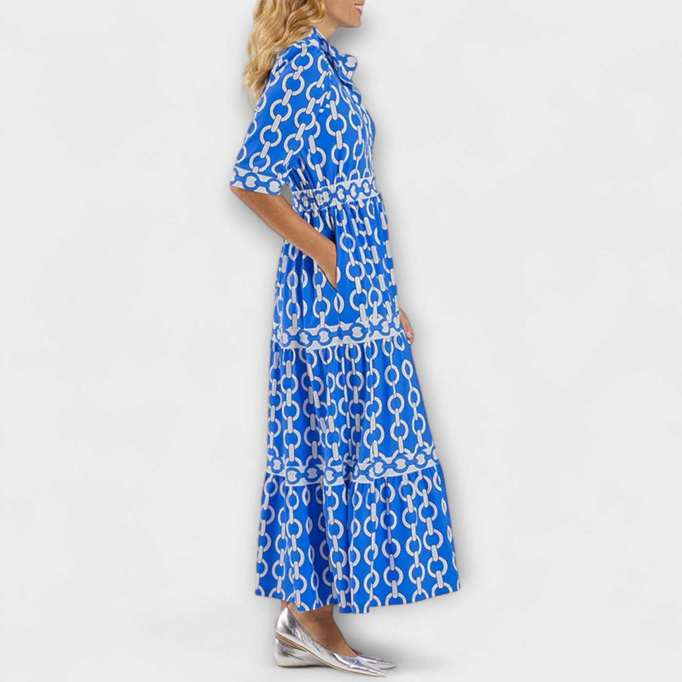 Juliette - Midi Dress with Chain Pattern