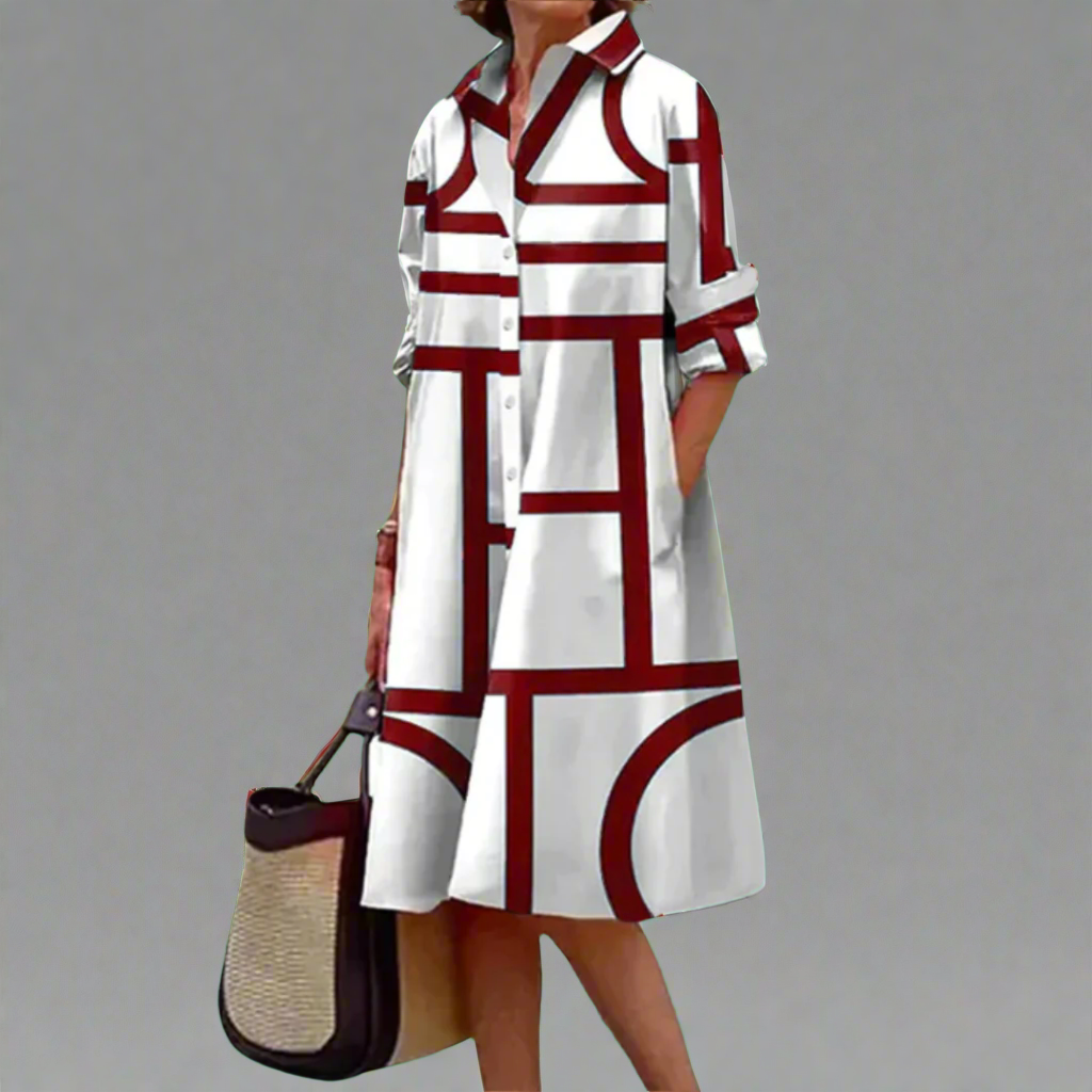 Roswitha™ | Luxe Midi Dress with Elegant Design