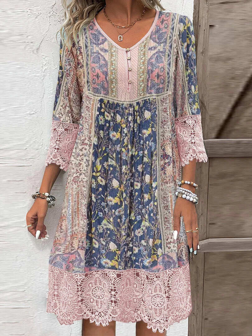 Mirabel | Boho Dress with Lace Details