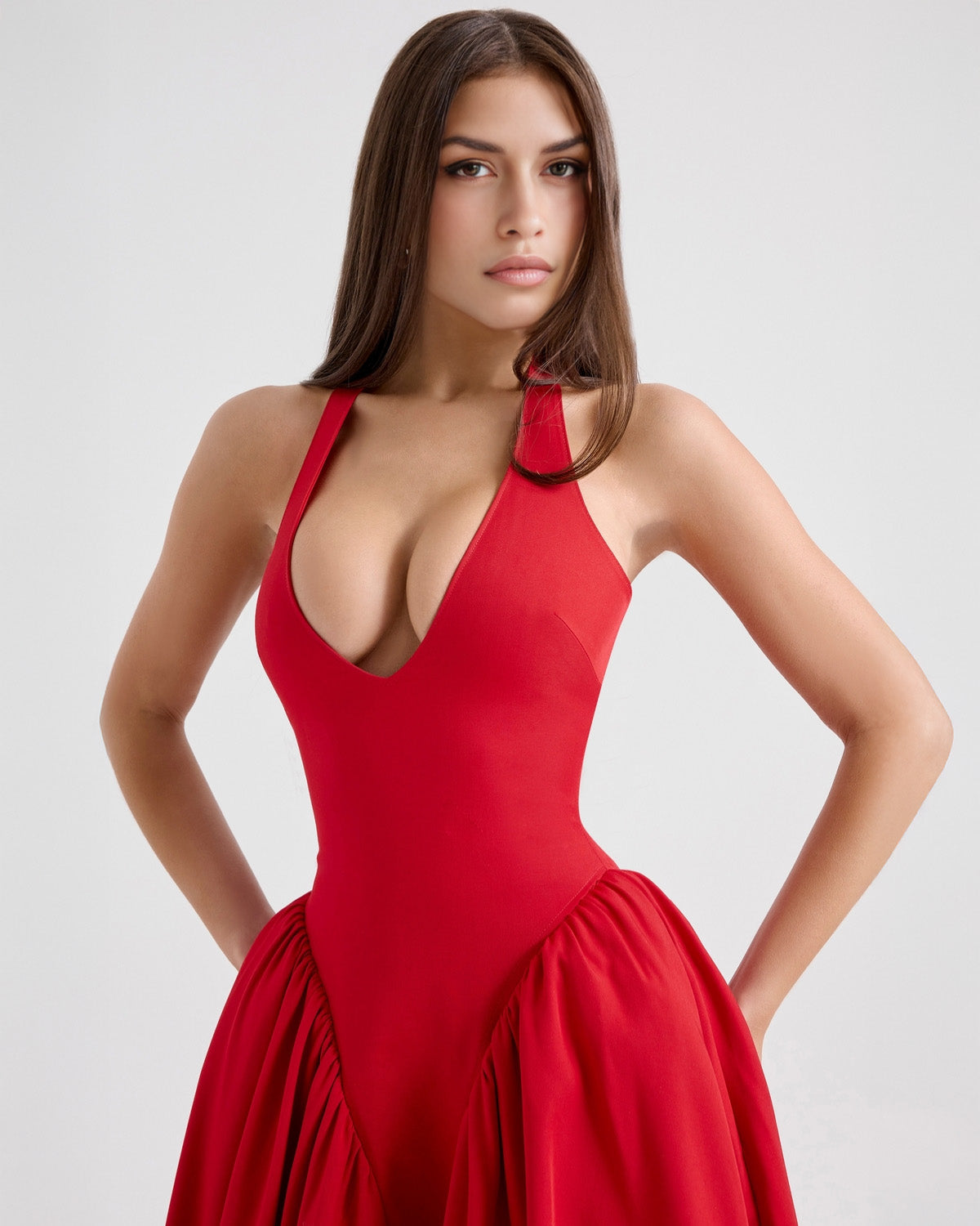 Monroe – Iconic Style Red Midi Dress
