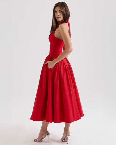 Monroe – Iconic Style Red Midi Dress
