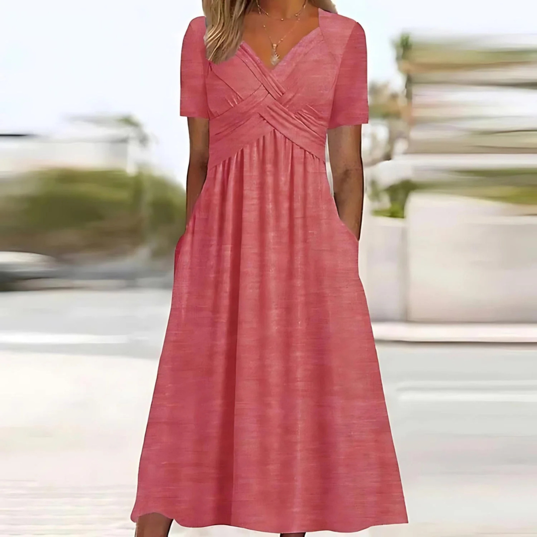 Emily - Elegant Dress with Tummy Coverage