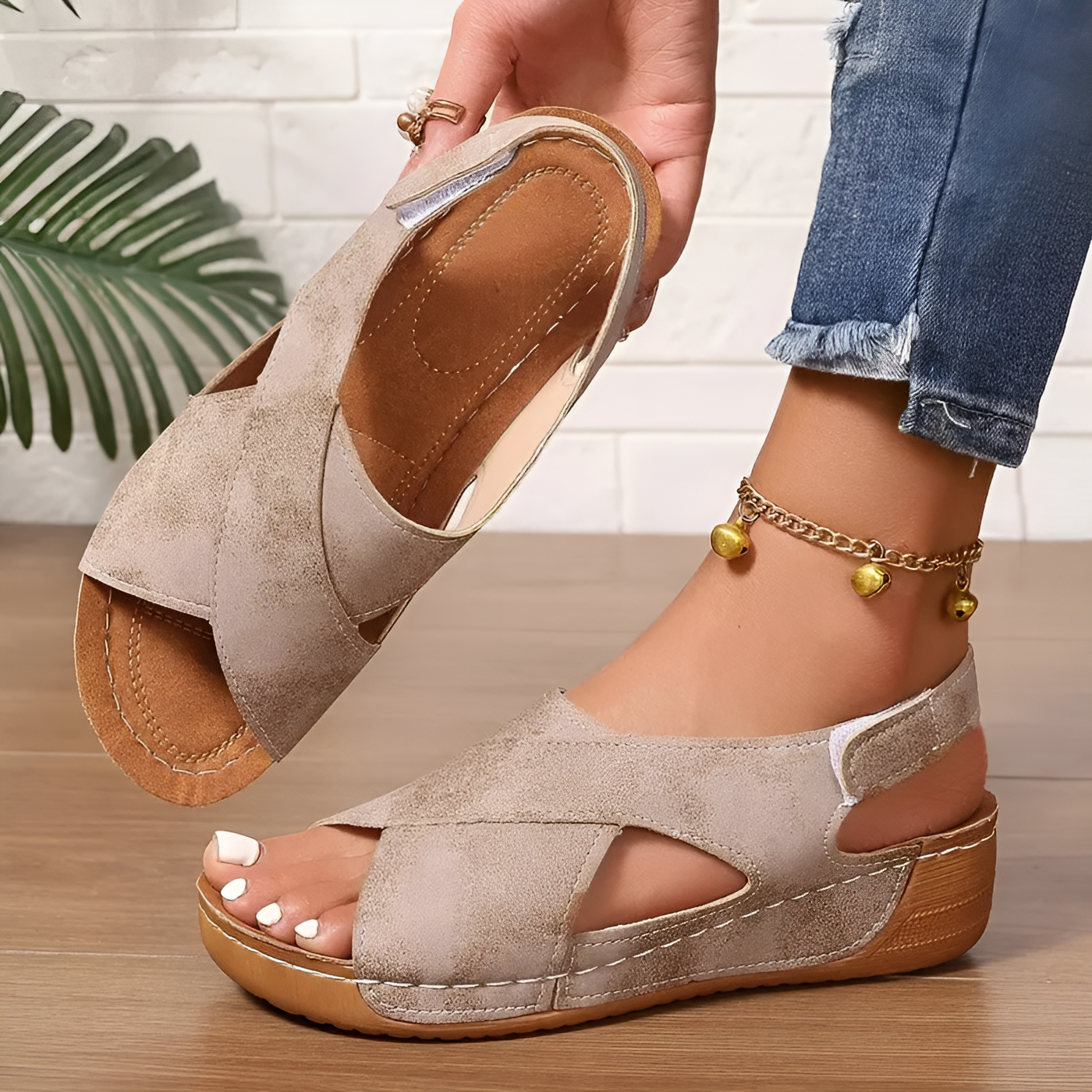 Jessa - Vintage Summer Wedge Sandals