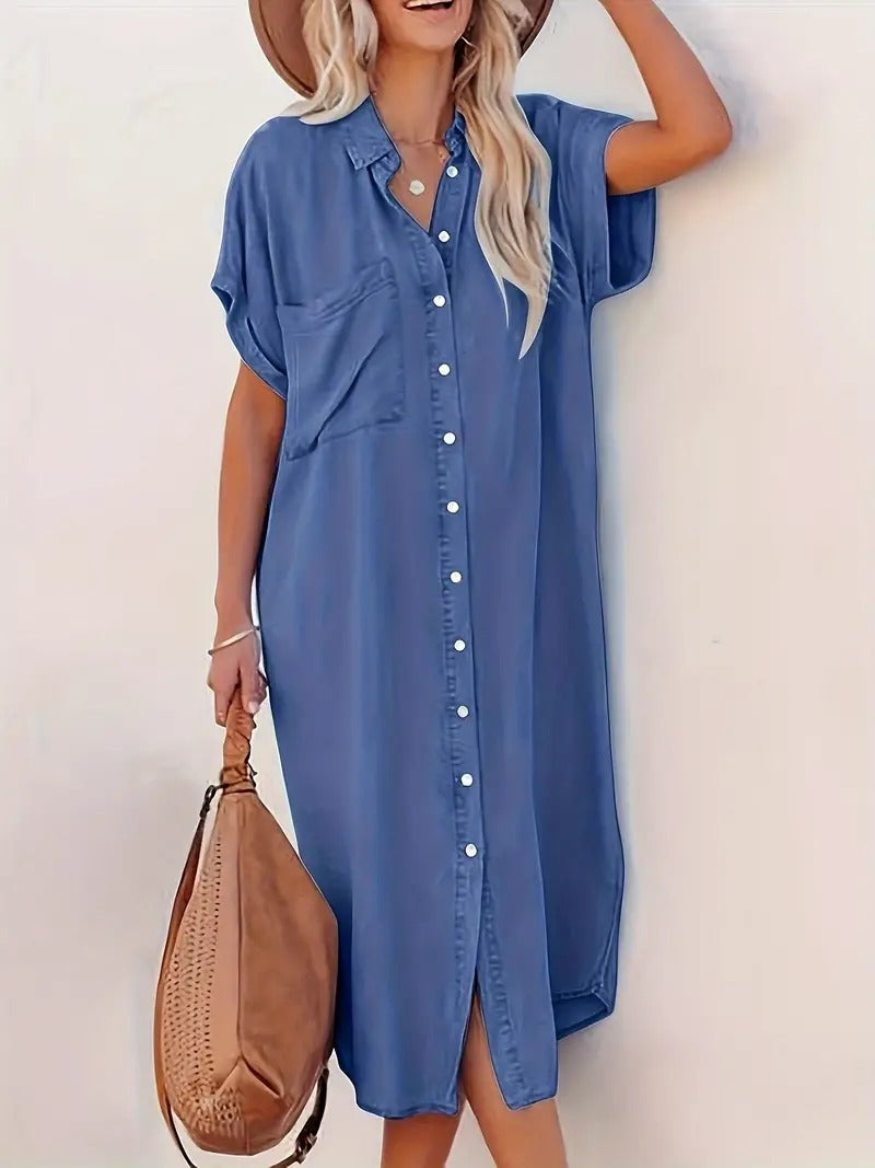 Zara - Pocketed Shirt Dress