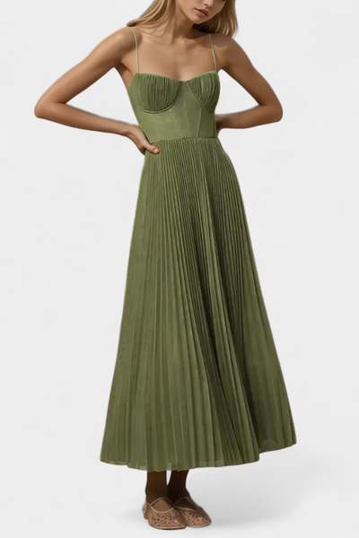 Ottilie - Pleated Tulle Midi Dress