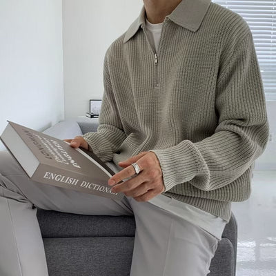 Alex | Sweater with a Collar and Zipper