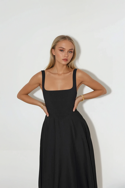 Mina - Long Dress with Adjustable Straps