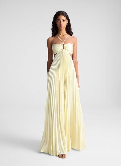 Sienna™ - Pleated Sunrise Evening Dress