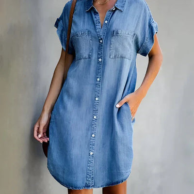 Polly | Effortless Denim-Inspired Dress