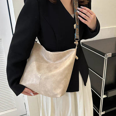 Sophia - Classic Shoulder Bag with Patterned Strap