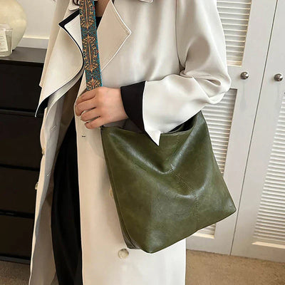 Sophia - Classic Shoulder Bag with Patterned Strap