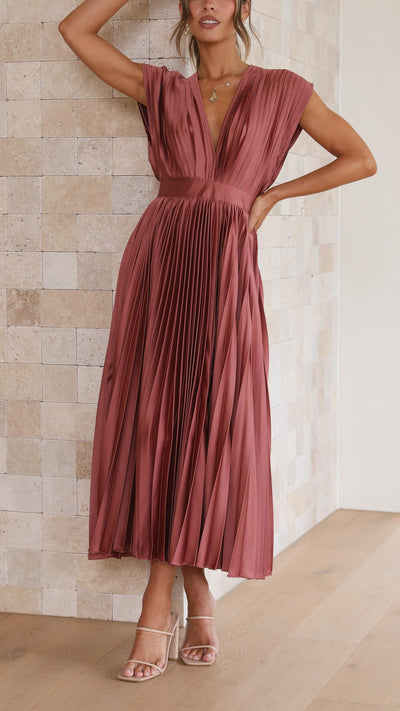 Alexis - Elegant Pleated Dress