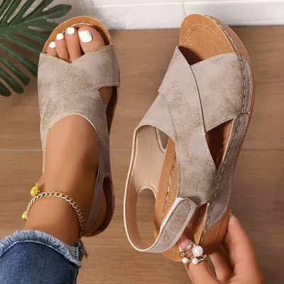 Jessa - Vintage Summer Wedge Sandals