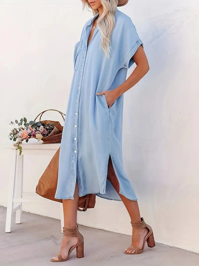 Zara - Pocketed Shirt Dress