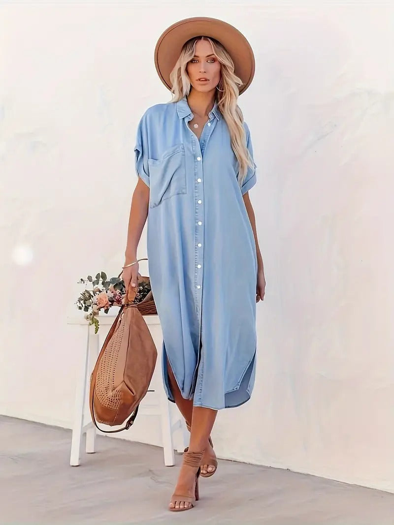 Zara - Pocketed Shirt Dress