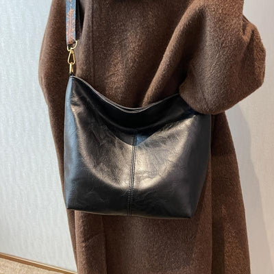 Sophia - Classic Shoulder Bag with Patterned Strap