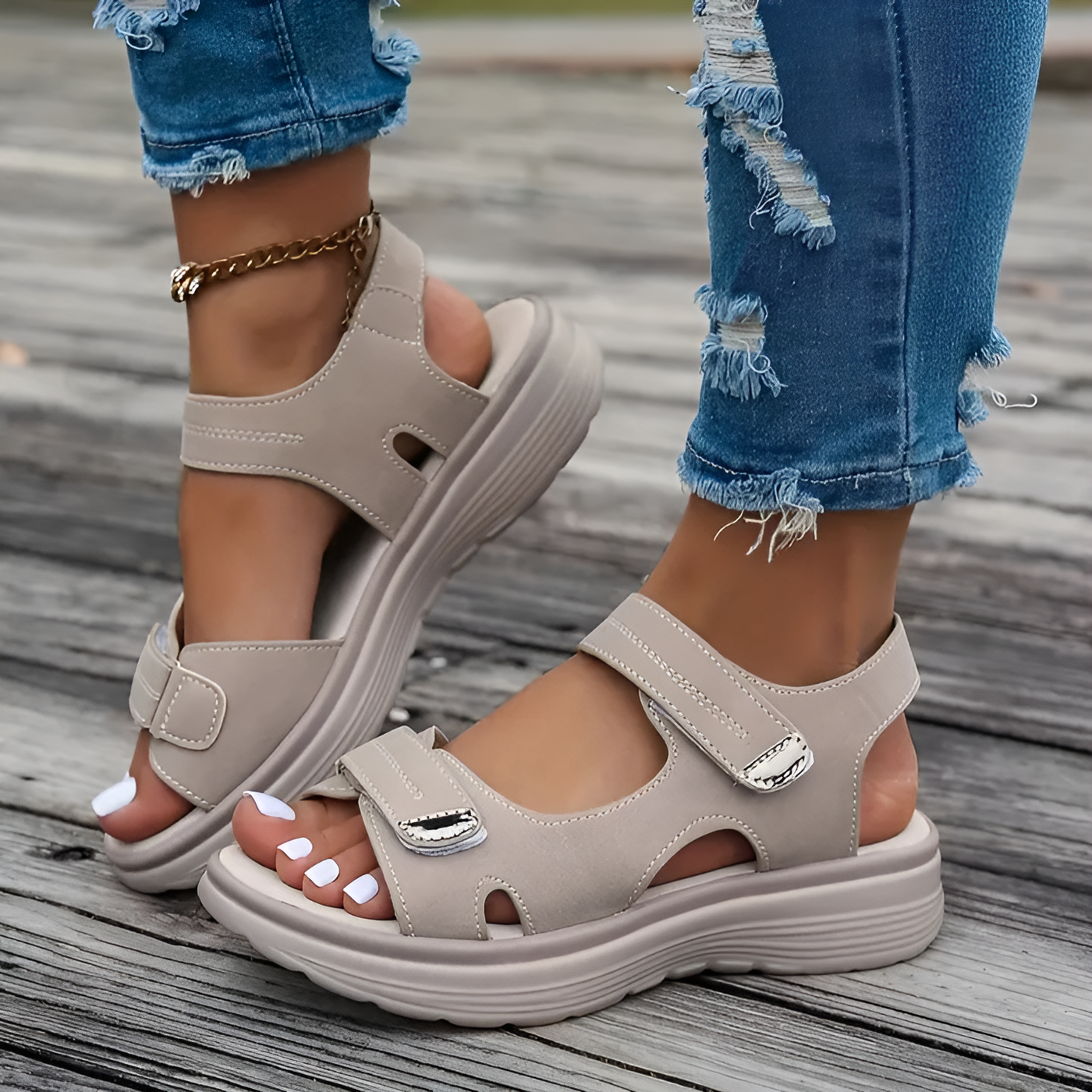 Alia - Comfortable Orthopedic Sandals with Ankle Strap