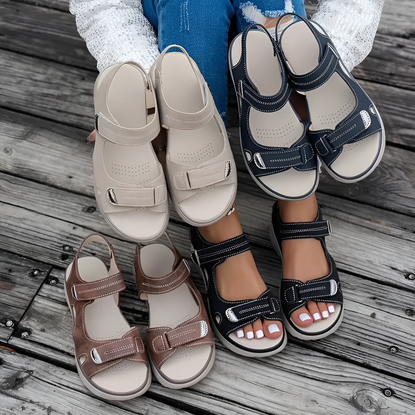 Alia - Comfortable Orthopedic Sandals with Ankle Strap