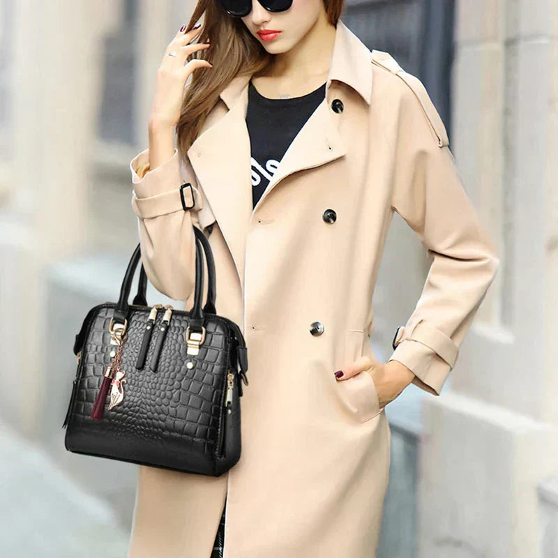 Isla - Luxury Crocodile-Embossed Bag