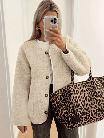 Lillia™ | The Fleece Button Jacket