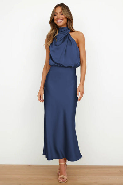 Lydia | Long Dress with Halter Neck