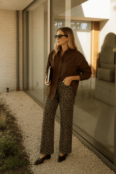 NADINE™ | THE LEOPARD FLARE PANTS