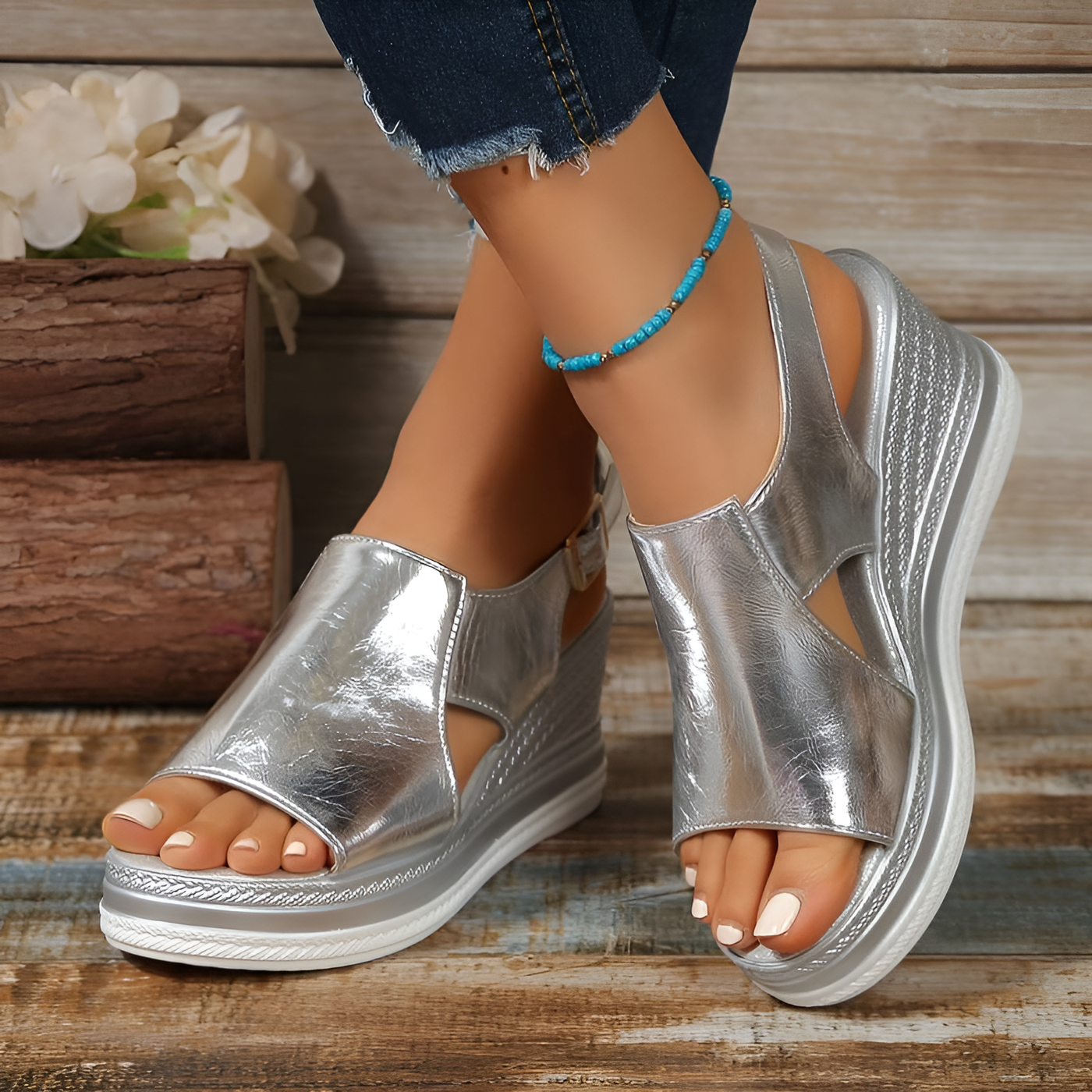 Estelle - Orthopedic Wedge Platform Sandals