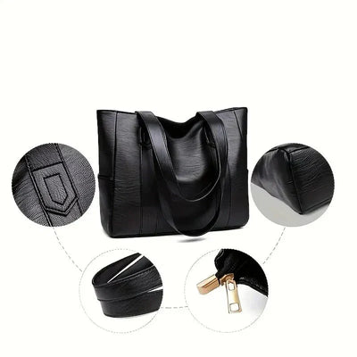 Annabelle - Classic Large Capacity Vegan Tote Bag