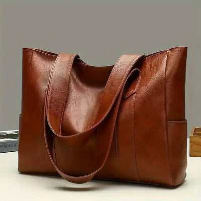 Annabelle - Classic Large Capacity Vegan Tote Bag
