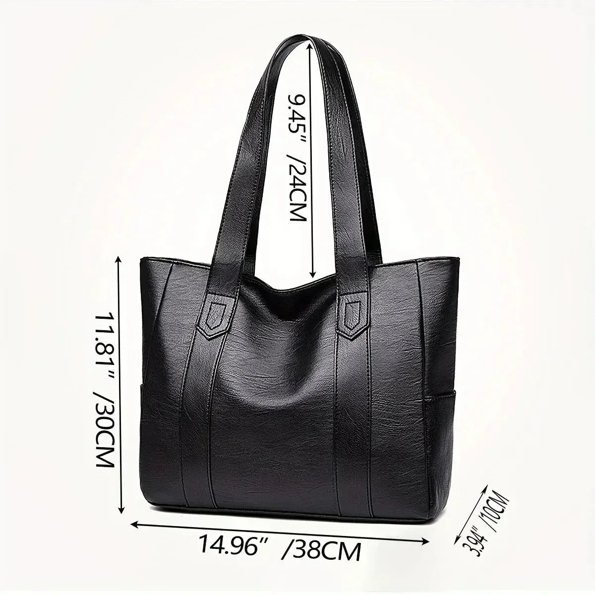 Annabelle - Classic Large Capacity Vegan Tote Bag