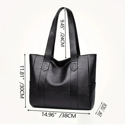 Annabelle - Classic Large Capacity Vegan Tote Bag