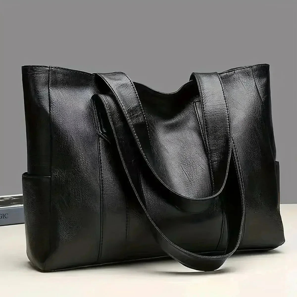 Annabelle - Classic Large Capacity Vegan Tote Bag